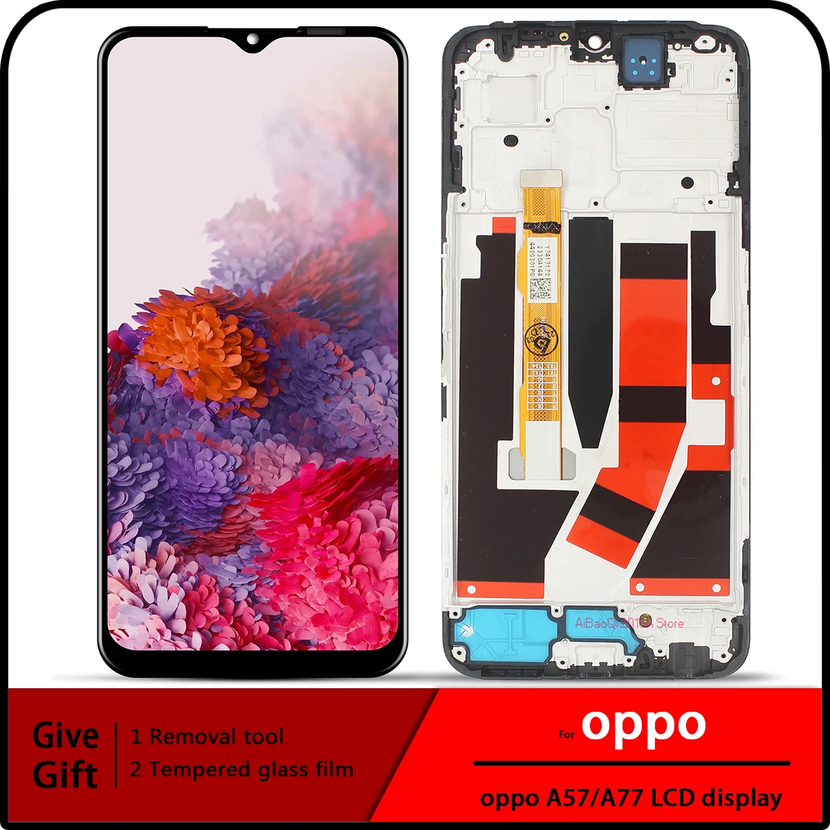 

Original For Oppo A57 A77 4G CPH2387 LCD Display Screen+Touch Panel Digitizer For Oppo A57 5G LCD A77 5G CPH2339 LCD Frame