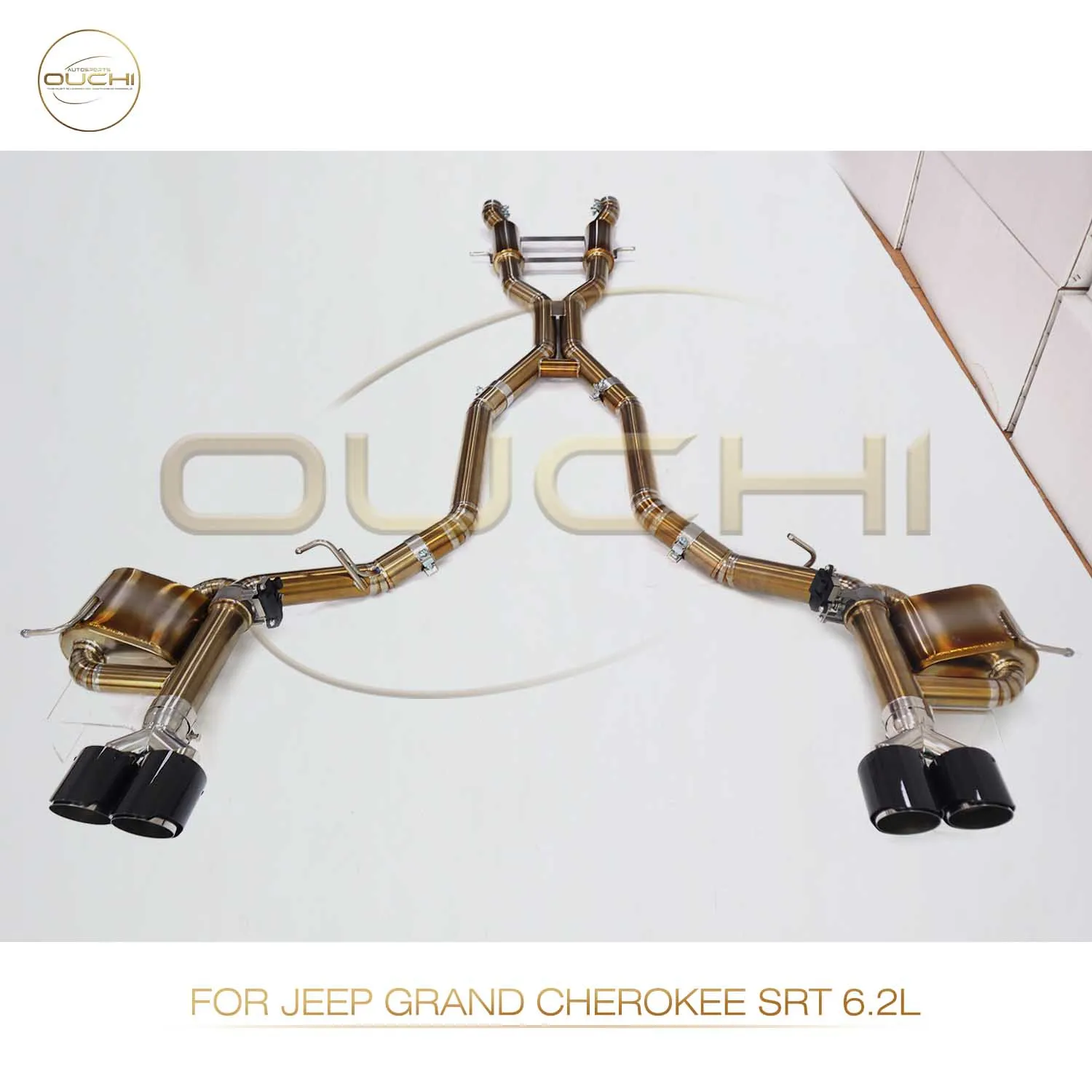 

High performance catback for Jeep Grand Cherokee SRT 6.2L OUCHI Exhaust System Titanium alloy with Valve Muffler tips Auto Parts