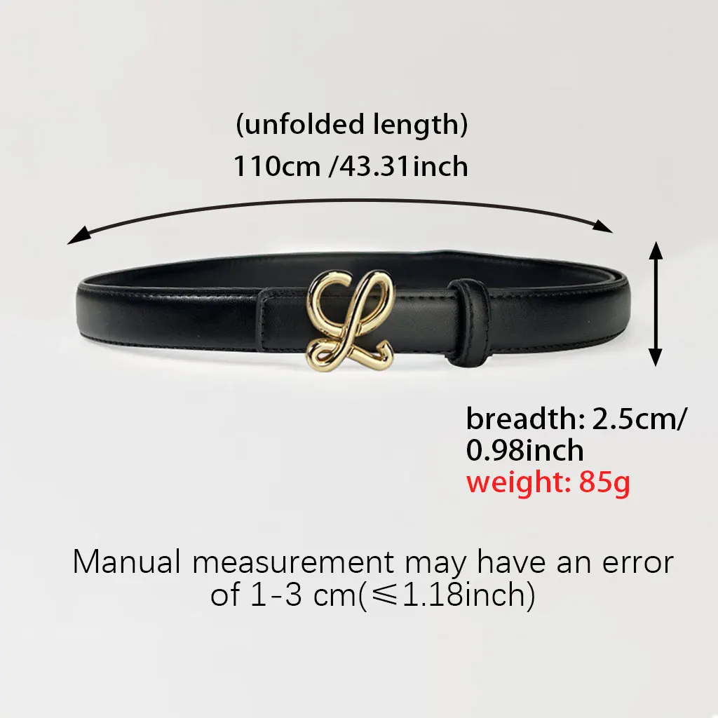 Cintura da donna sottile alla moda, multifunzionale, adatta per abbigliamento casual e formale, accessorio elegante e durevole