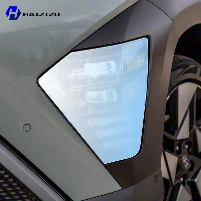 

For Hyundai PALISADE 2023-2024 Smoke Black TPU Headlight Protection Film Anti-Scratch & UV Resistant Easy Install Vinyl Wrap Kit