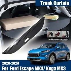 Car Trunk Cargo Cover For Ford Escape MK4 Accessories Kuga 2023 2022 2021 2020 Luggage Storage Partition Privacy Curtain Tools
