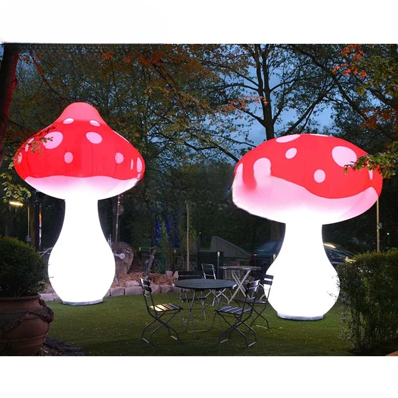 Mushroom Ground 2.5m Inflatable  Lighting Inflatable Mushroom Model with Led Lights for Event Wedding Party Decoration