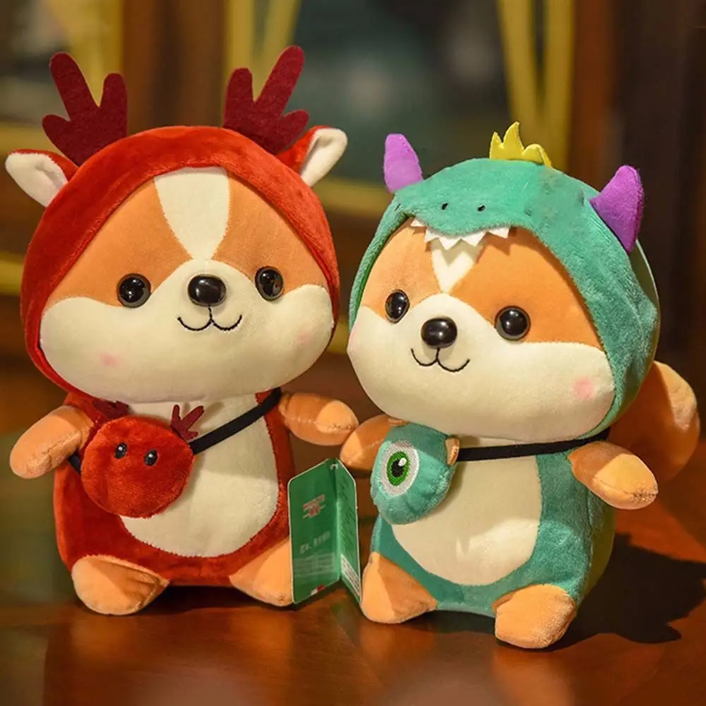 Jouet en peluche Shiba Inu pour enfants, équation de wapiti mignon, beurre d'enfant, oreiller féminin Corgi Chai, Srel Butter, dinosaure