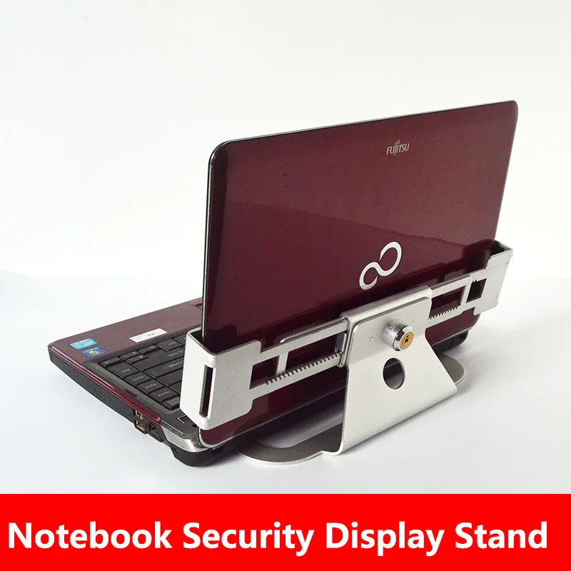 Notebook Computer Security Display Stand Macbook Laptop Security Display Rack Desk Mount Anti Theft Lock With Keys