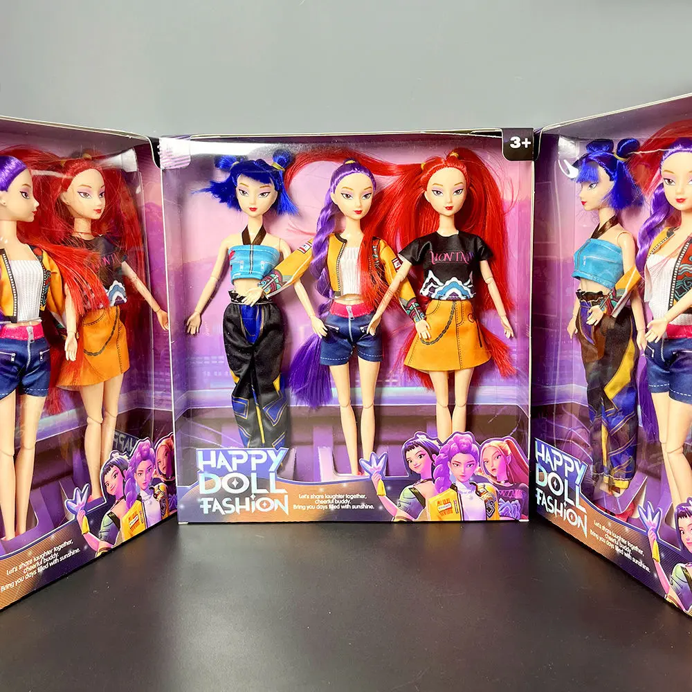 Kpop Dämon Hunters Serie Action Figure30cm Puppe Spielzeug Set Rumi Mira Zoey Prinzessin Baby Mädchen Kunststoff Diy Spielset Für Kinder