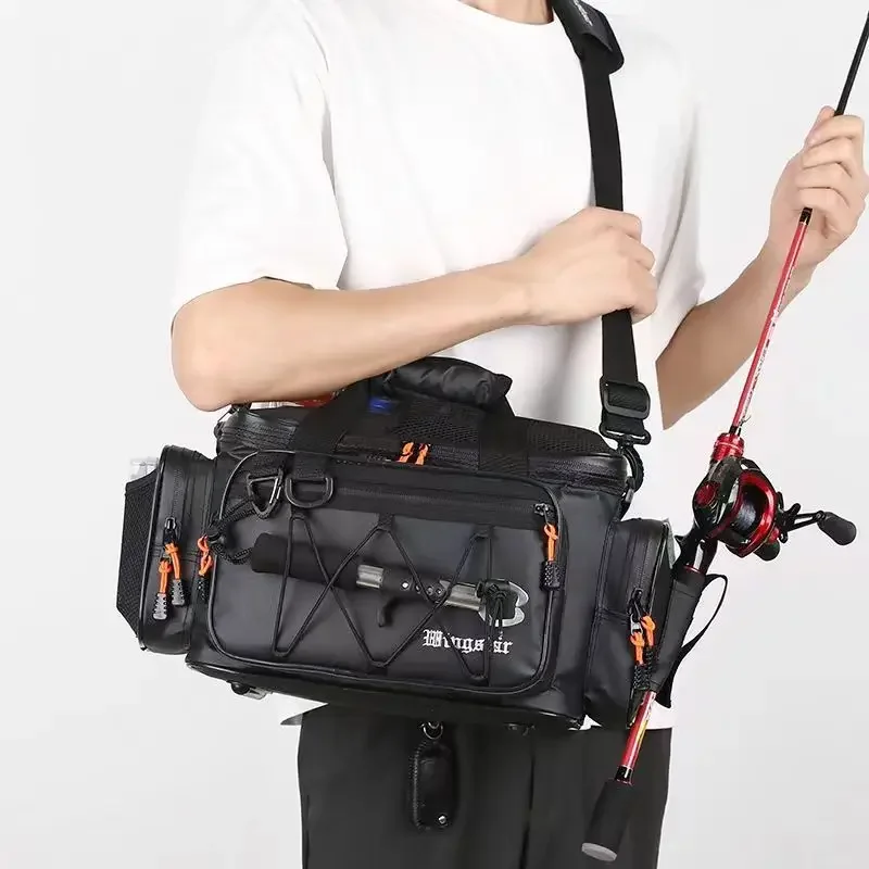 

Fishing Rod Duffle Bag Sling Crossbody Waist Pack Gear Tackle Accessories Waterproof Breathable Lightweight Chest