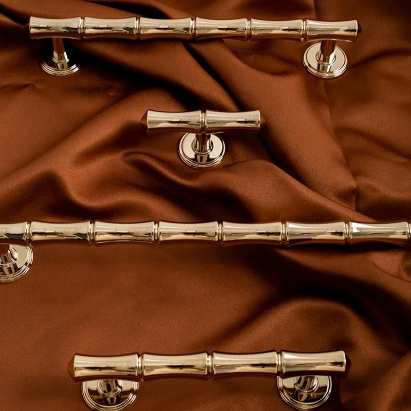 

French Gold Cabinet Door Handles High End Brass Handles Creative Brass Drawer Knobs Hot Selling Personalized Wardrobe Handles