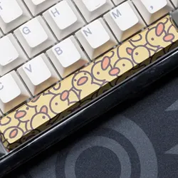 Novelty Allover Dye Subbed Keycaps Yellow Baby Duck Spacebar PBT for Gaming Mechanical Keyboard Cherry Profile 6.25u Only
