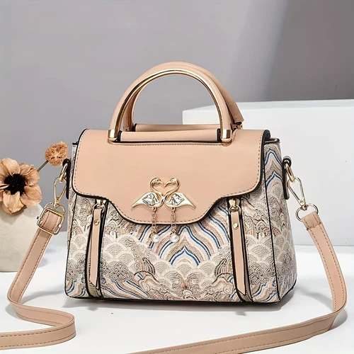 Imagen 1 del producto Bolso de mujer texturizado de alta gama, bolso estampado elegante y práctico, bolso de hombro moderno y bolso cruzado para damas de moda