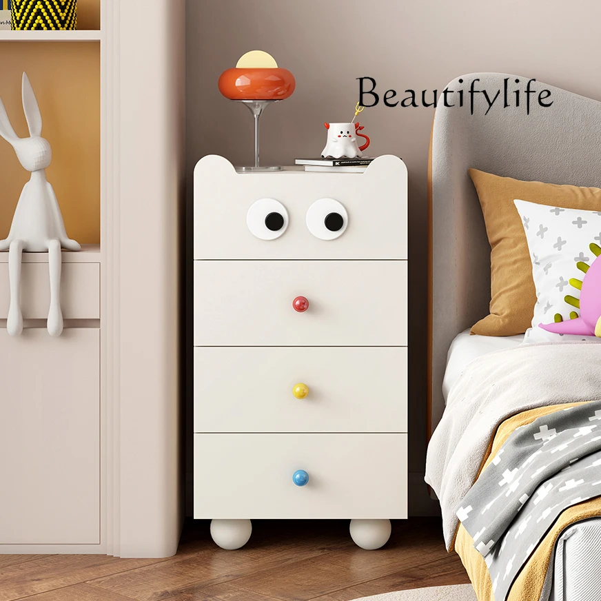 

Nordic Simple Cream Style Bedroom Toy Storage Drawer Cabinet Sofa Side Chest of Drawers