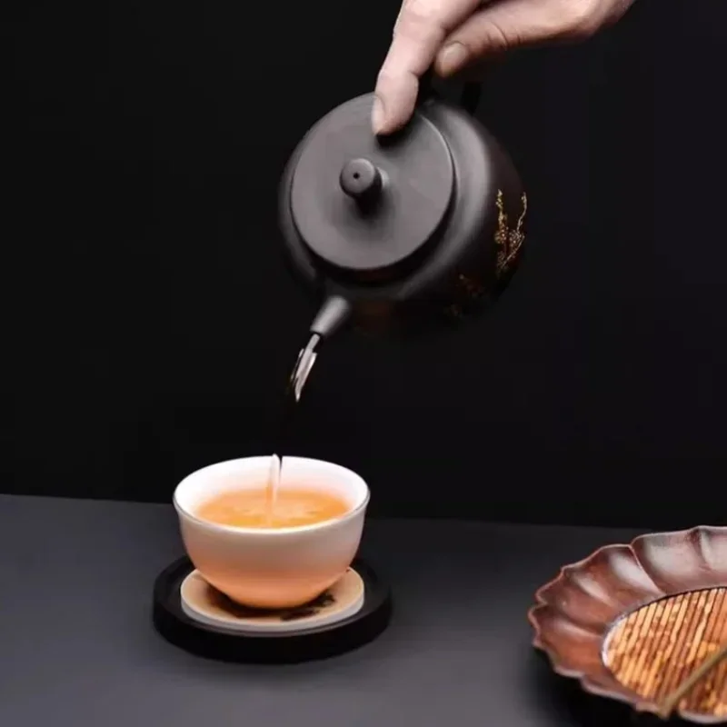 New Chinese Style Insulation Pad Bakelite Absorbent Coaster Household Storage Tea Cup Holder Cup Holder Tea Ceremony Accessories