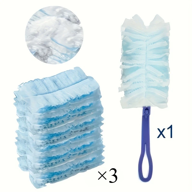 

1 комплект сменных электростатических салфеток для пыли — одноразовые чистящие подушечки из синего волокна для офиса, дома и потолочных вентиляторов