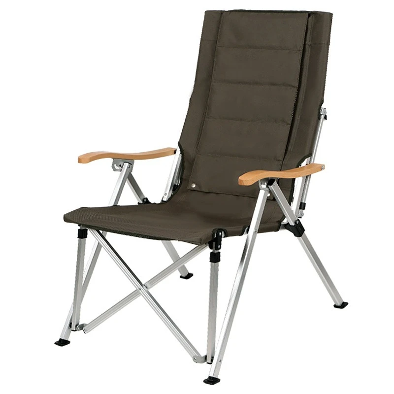 

Outdoor camping aluminum alloy folding chair camping leisure recliner four gear adjustment fishing chair