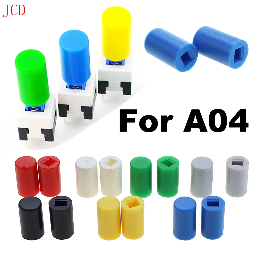 50Pcs A04 Switch Caps Tactile Push Button Switch Cap 6*10mm Applies to 5.8*5.8 7*7 8*8 8.5*8.5 Self-locking Switch Button Cap