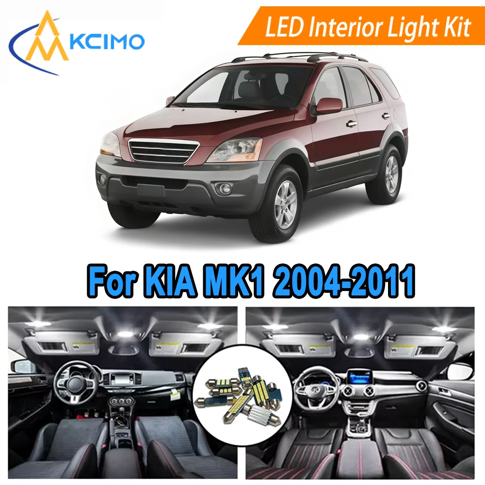 

LED Interior Lights For KIA MK1 (2004-2011) Super Bright 6000K Bulbs Direct Fit for Map Dome Door Courtesy Light​s