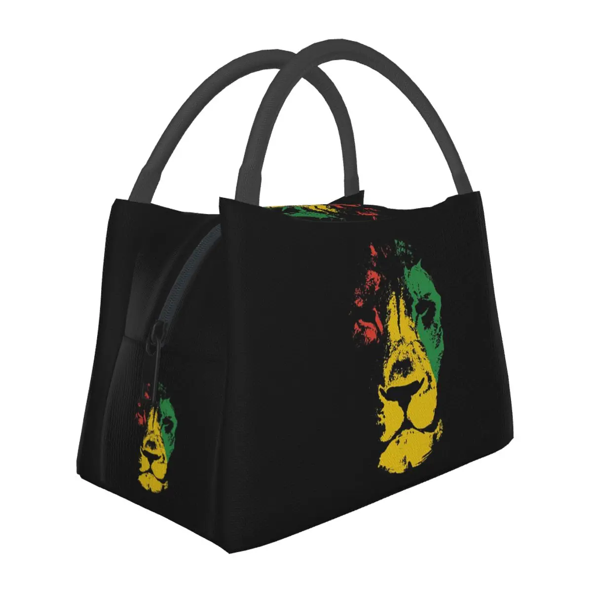 

Изолированная сумка для обеда с изображением льва и флага растафарианцев, для школы, пикника, хранения продуктов, портативный контейнер-холодильник, термосумка для обеда