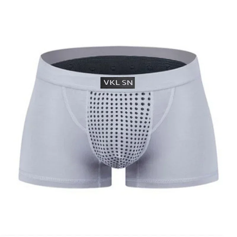 Boxer fisiológico para hombre, ropa interior con imán, función de cuidado de la salud, pantalones cortos de terapia con imán transpirable de malla, Boxers para hombre, pantalones cortos energéticos