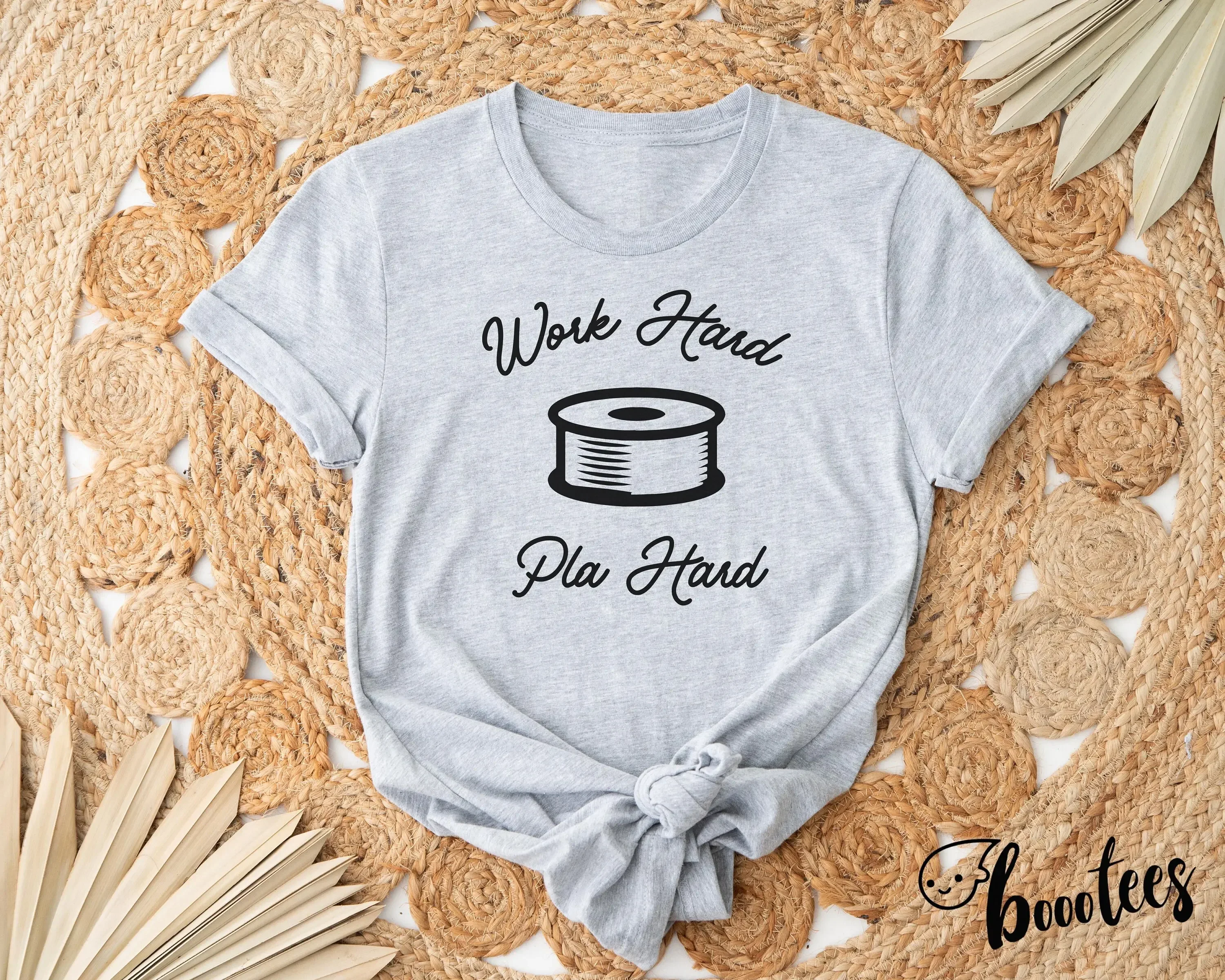 Impressora de camisetas com impressão 3D para mulheres, crianças, bebês, para ele, para ela, presente para o Dia das Mães, Dia dos Pais, Work Hard Pla
