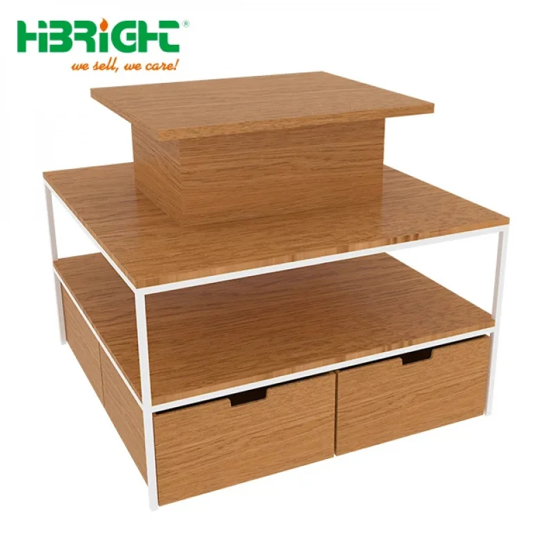 custom.Wooden Makeup Display Display Furniture Cosmetics Display Table