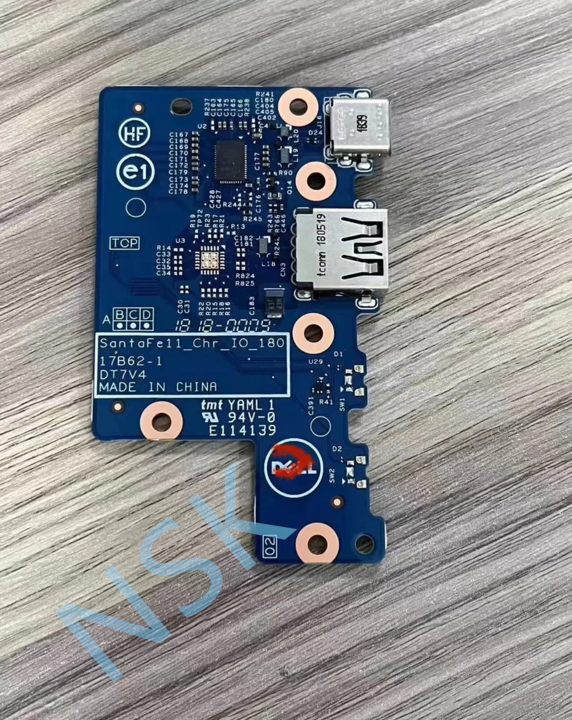 Original FOR Dell Chromebook 5190 2-in-1 USB Power Supply Small Board 0T0RT5 T0RT5 17B62-1 dt7v4 0dt7v4  100% TEST OK