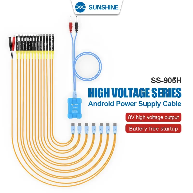 

Кабель питания для Android SUNSHINE SS-905H, 8 в, серия высокого напряжения для SAM, HW, OP, VI, MI, MZ, инструменты для ремонта