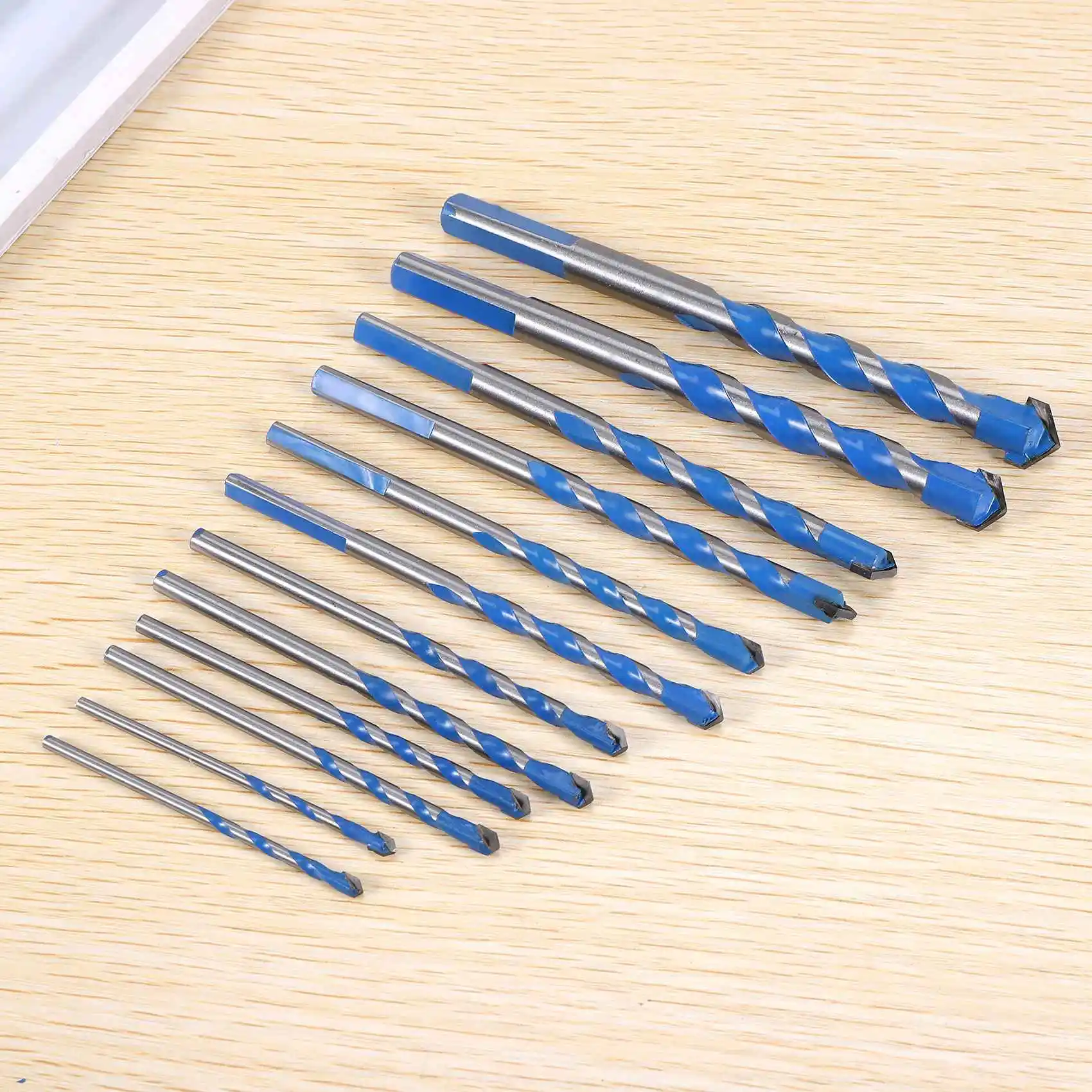 

A83I-12 Pcs Masonry Drill Bits Set 3Mm To 12Mm Carbide Twist Tips For WALL, BRICK, CEMENT, CONCRETE, GLASS, WOOD) Have Industria