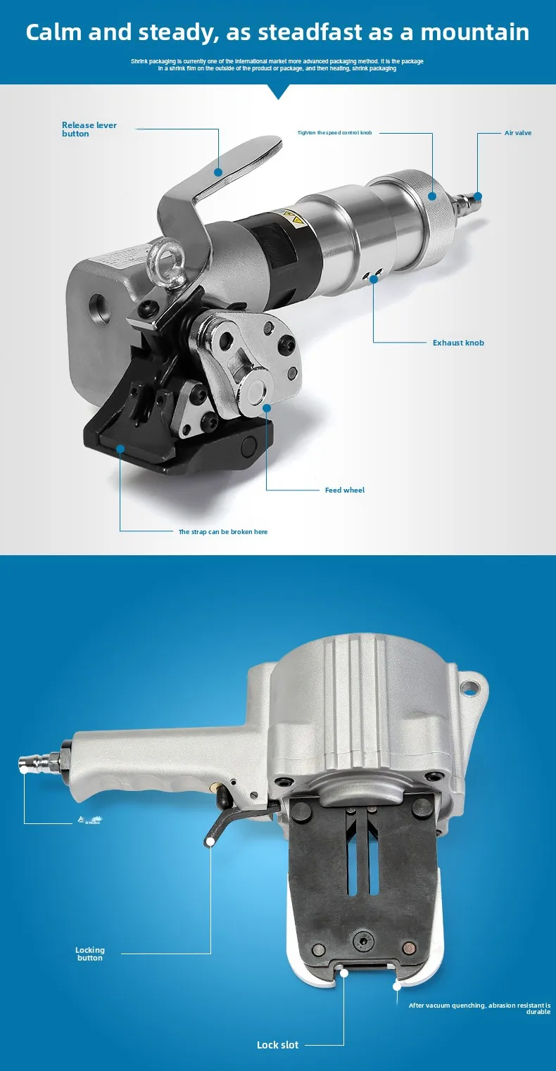32 type KZL split pneumatic baler separation, pneumatic steel belt baler, iron belt strapping machine