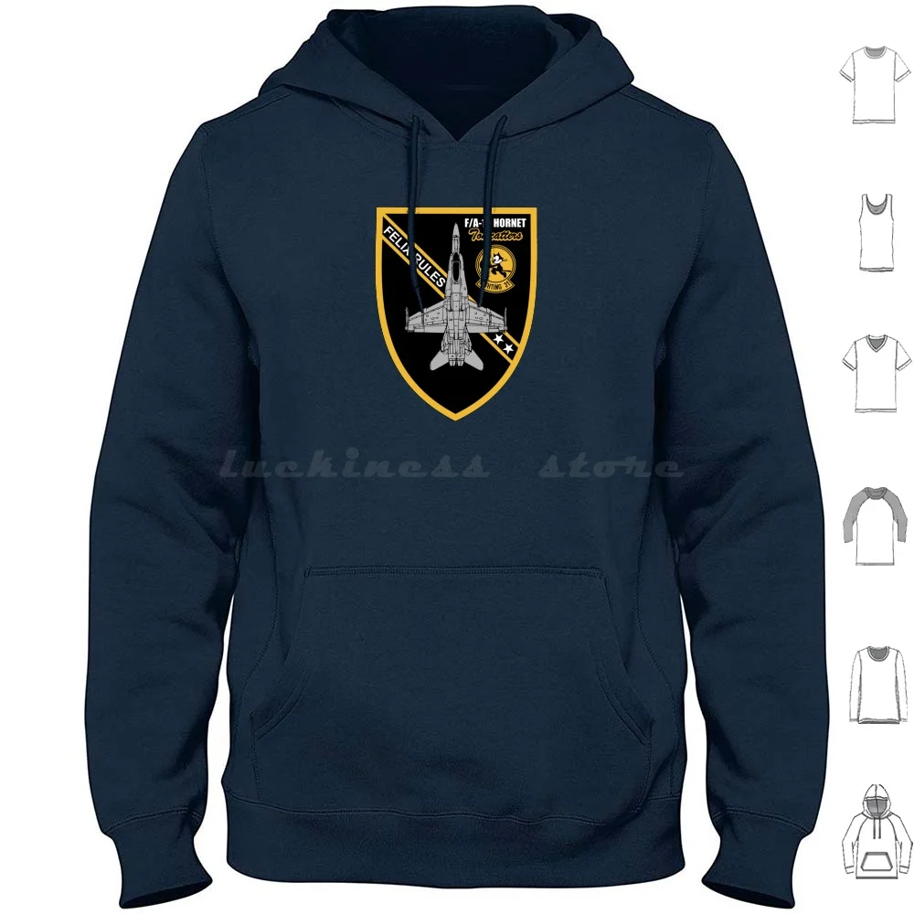 

F / A-18 Hornet-Fighting 31 Tomcatters Hoodie Cotton Long Sleeve Us Navy Fighter Fighter Plane Fighter Jet Fighter