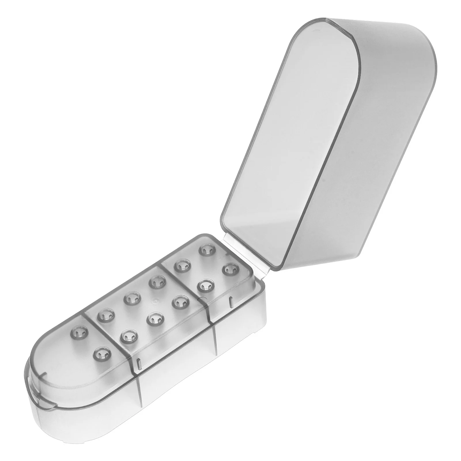 Estuche para cabezales de pulido de uñas, brocas de plástico resistentes para uñas, agujeros organizadores para salón en casa, herramientas de pulido de manicura