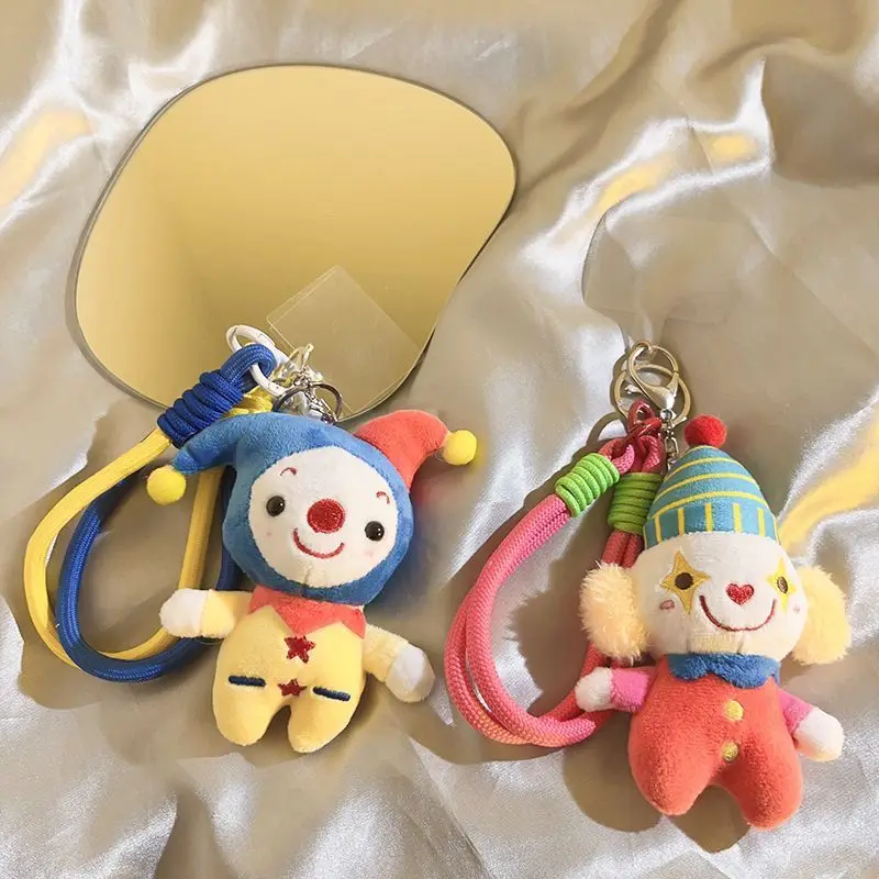 Clown Circus Series Plush Doll Keychain Lanyard Cartoon Peripheral Soft Doll Backpack Decoration Pendant Friends Holiday Gift