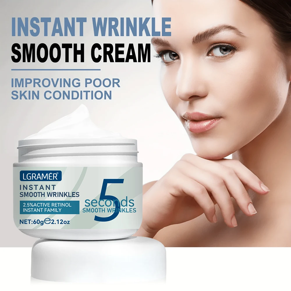 5 Seconds Retinol Anti-Wrinkle Cream Instant Anti Aging Line Fade Cream Firming Face Fine Skin Moisturizing Care Lifting Cream