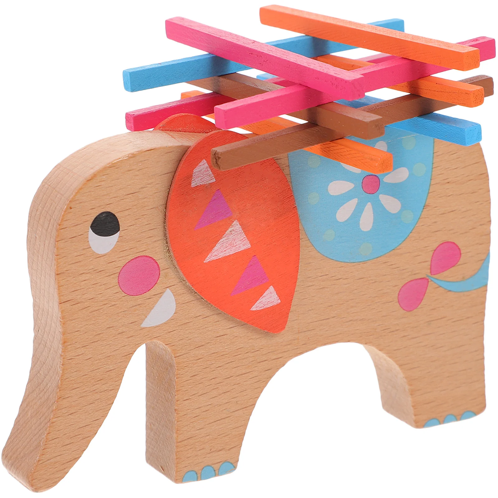 Olifant Balanceerspel Houten stapelblokken Gekleurde stokken Puzzel verbetert de hand-oogcoördinatie Logisch denken Familie