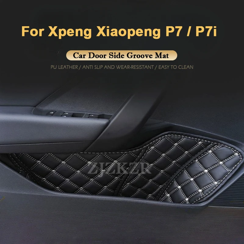 

Для Xpeng Xiaopeng P7 P7i 2020-2025 ящик для хранения боковых дверей автомобиля, коврик с пазом для передней и задней двери, органайзер, аксессуары для интерьера