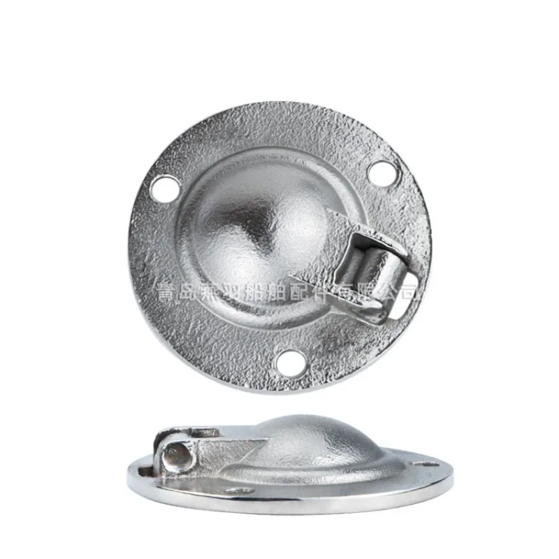 316 stainless steel round floor buckle, deck cover buckle handle round lock handle lock drawer buckle lock embedded