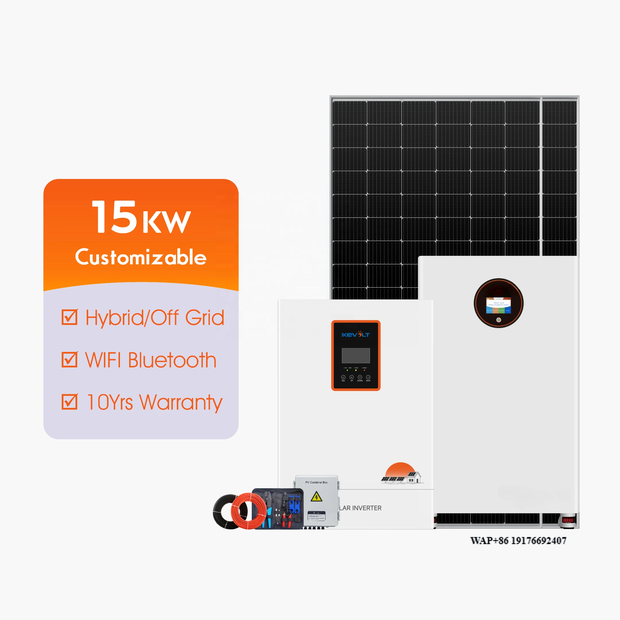 

15kW Solar Panels With Battery and Inverter Kit Complet Off Grid Solar Power System Hybrid Solar Energy System