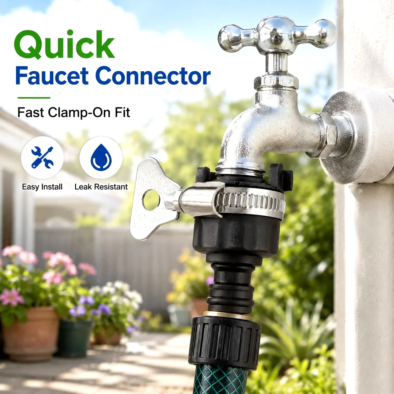 Universal Faucet Quick Connector Plastic Tap Hose Adapter Garden Irrigation Car Wash Outdoor Watering Fitting