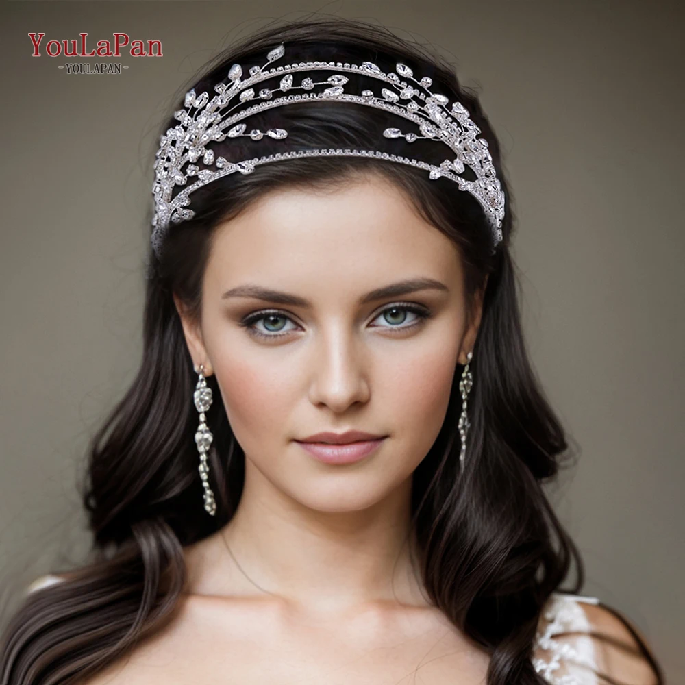 YouLaPan Woman Headband Rhinestone Bridal Headdress Wedding Tiara Hair Accessories Handmade Bride Hairwear Girl Hairband HP381