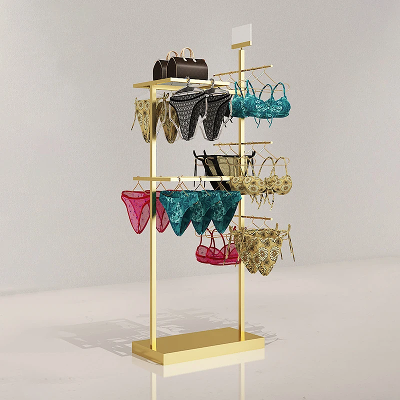 Picture 3: custom.Kainice Customized Double-Sided Rose Clothing Rack Floor Standing Store Shelf Display Lingerie Bras & Underwear