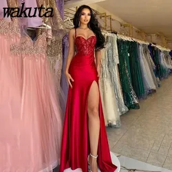 y Wakuta Spaghetti Strap Sweetheart Evening Dresses Sequined Mermaid Prom Ball Gown Cocktail Dress vestido elegante mujer formalna