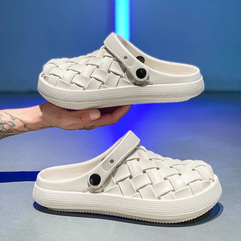 Summer New Men's Fashion Comfortable Soft Light Casual Slippers Sandals Home Outdoor Seaside Beach Non-slip Office Slippers