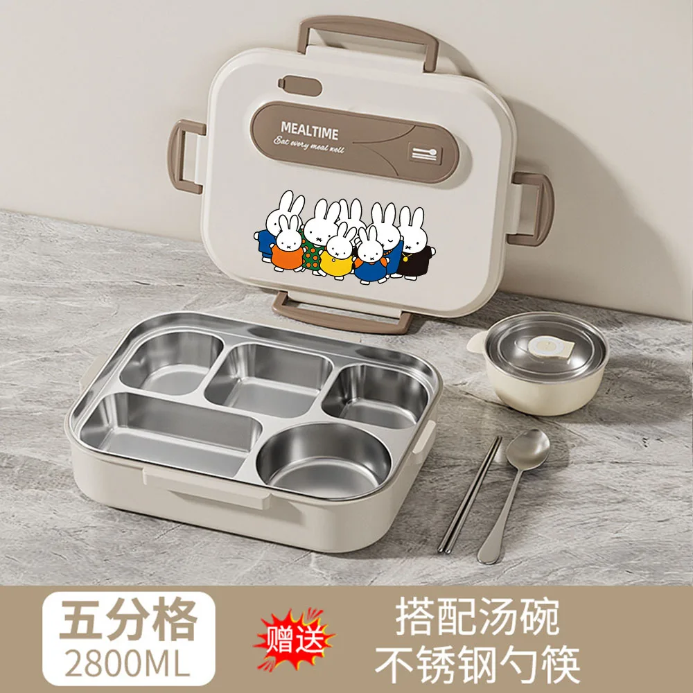 ميفي 5 مقصورة بينتو مجموعة صناديق 2800 مللي حاوية طعام من الفولاذ المقاوم للصدأ مع حقيبة معزولة وعاء الحساء أدوات المائدة للمكتب والمدرسة #3