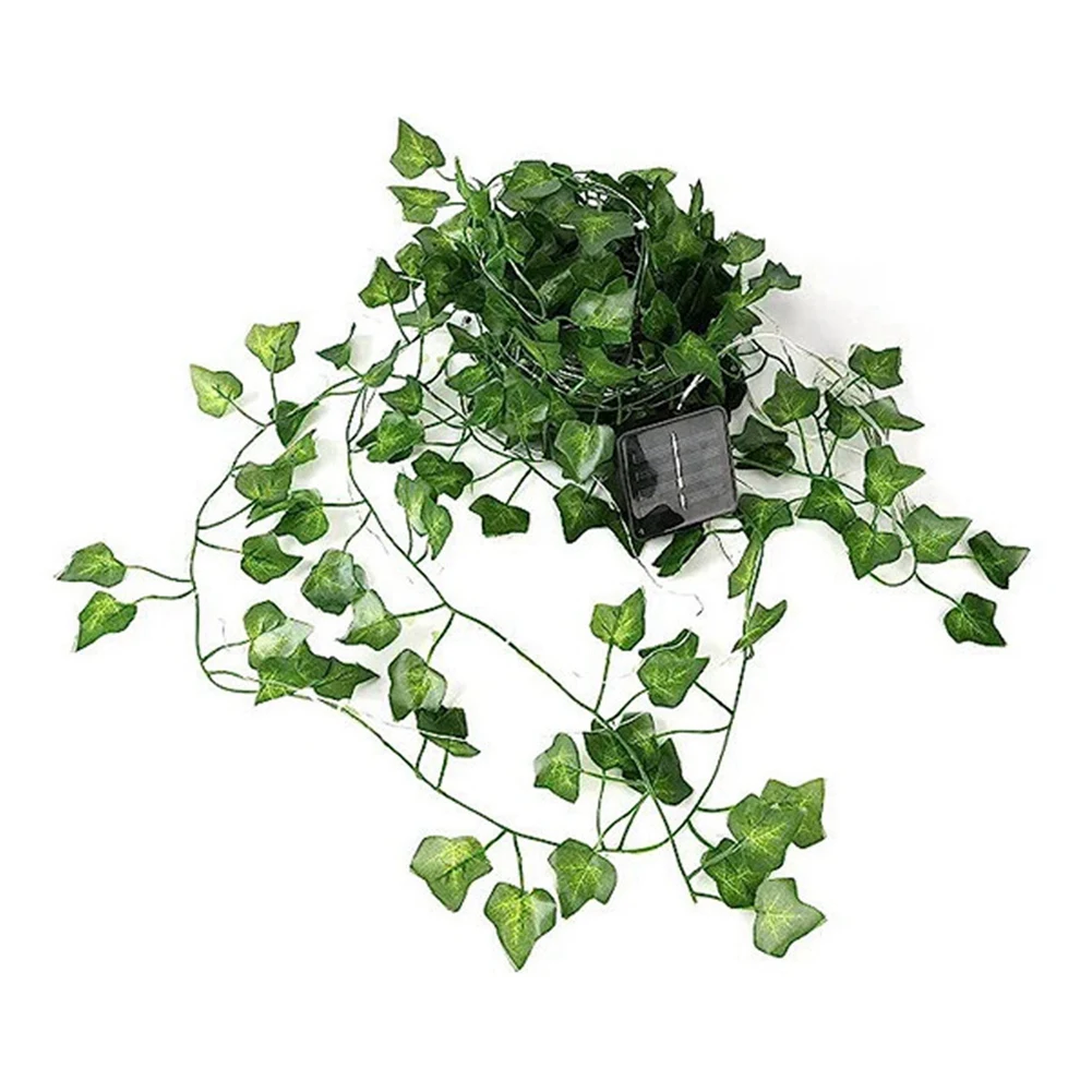 BFYLE Tali Lampu Rotan Surya Luar Ruangan Kawat Tembaga Rotan Lampu Tali Dekoratif Halaman Taman Dekorasi Pernikahan 2M