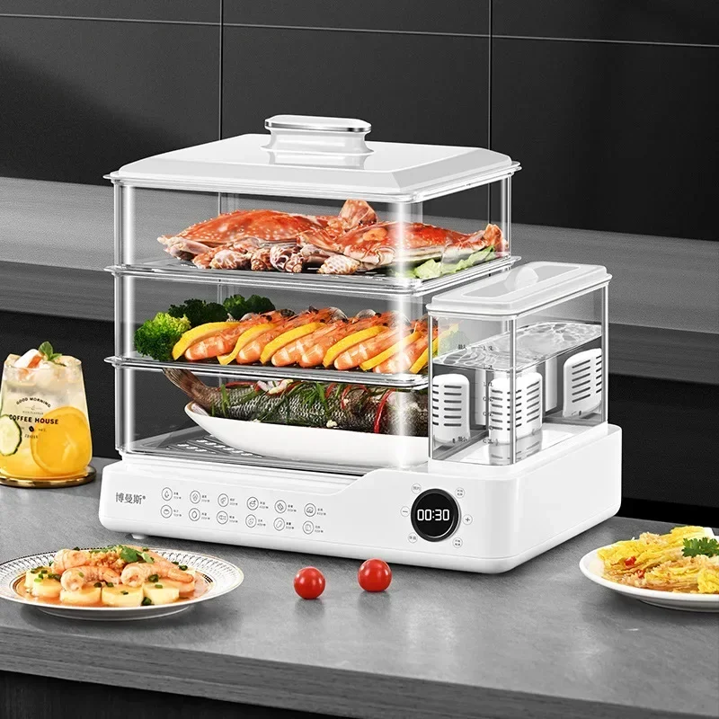 

Electric Steamer Household Steamer Steamed Fish Water-Proof Steam Pot Automatic Microcomputer Steamer Breakfast Machine