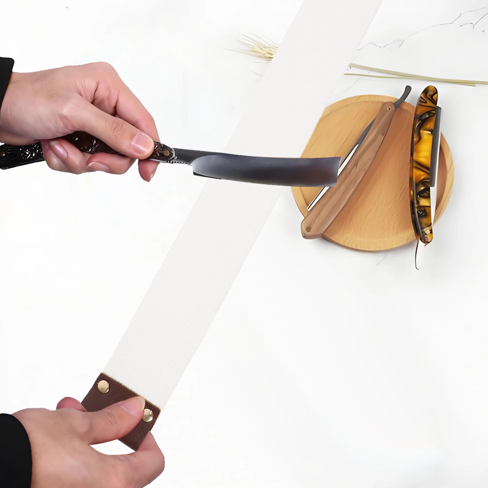 Canvas For Knife Maintenance Sharpening Razor Canvas Barber Sharpening Belt Strap Strop Barber Razor Strop Tool Shaving Strap