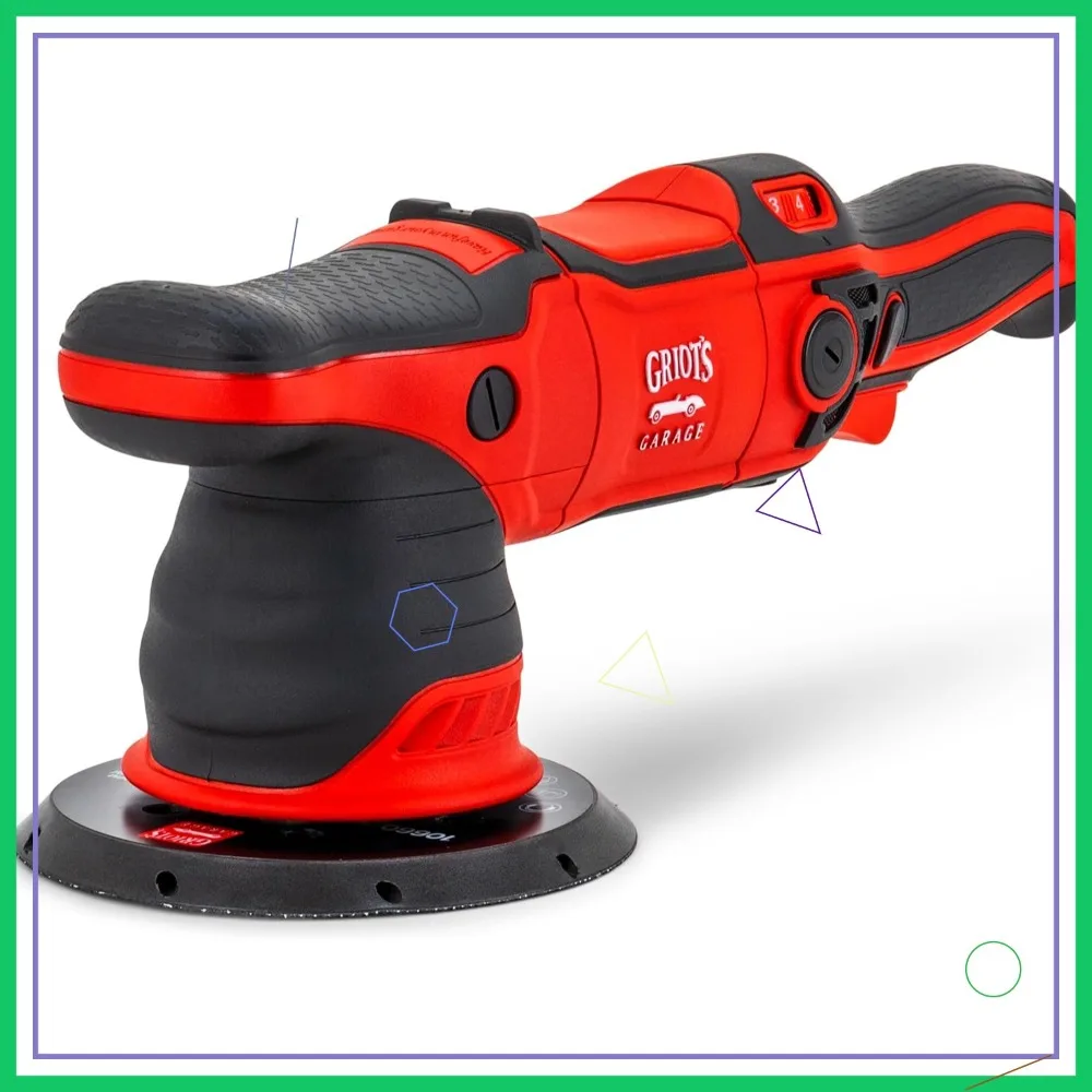 

Полировальная машинка для авто 1000 Вт с двойным действием и 6-дюймовой опорной пластиной - регулируемая скорость для детализации, вощения и удаления царапин