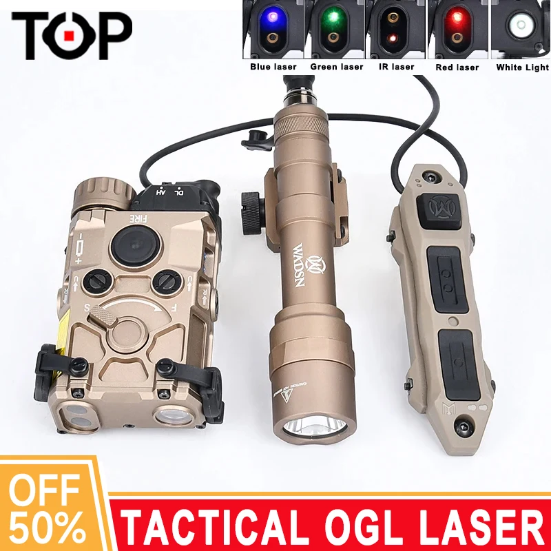 

WADSN Airsfot Tactical OGL Red Green Blue IR Laser Indicator M300A Hunting Scout Light White LED Spotlight Rifle Weapon