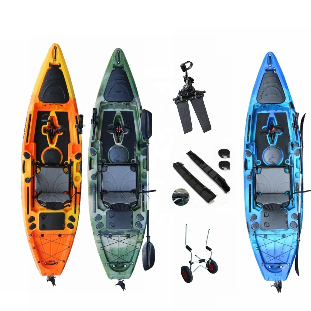 

Vicking Single Seat One Person 11FT Fishing Foot Pedal Drive HDPE Plastic Fishing Kayak with Pedal Drive System