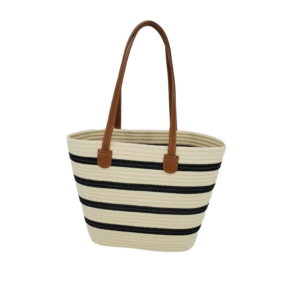 Fashion New Beach Resort Bucket Tote Bag Straw Weaving Large Capacity Handbag Damska torba na ramię