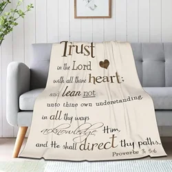 Bible Verse Blanket,Inspirational Prayer Religious Soft Flannel Throw Blanket Christian Gifts for Women Men for Sofa Couch Bed