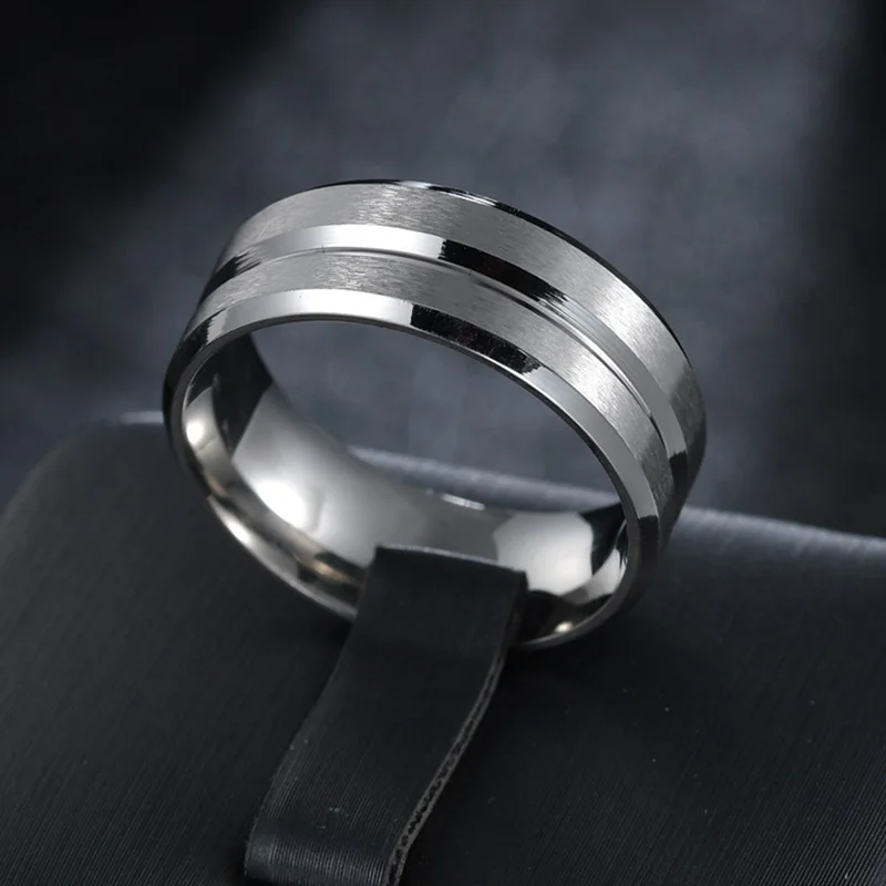 Bague en acier inoxydable pour homme, bijoux hip hop personnalisés, bague punk en acier au titane, cadeaux simples, mode européenne et américaine,